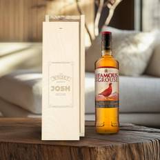 The Famous Grouse-whisky - Graverad träask