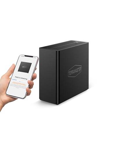 TERRAMASTER/F4 SSD/NAS Storage/4-Bay/All-SSD NAS Server/N95 Quad-Core CPU/8GB DDR5 RAM/5GbE Port/Compact High-Performance Network Storage/SSD Not Incl