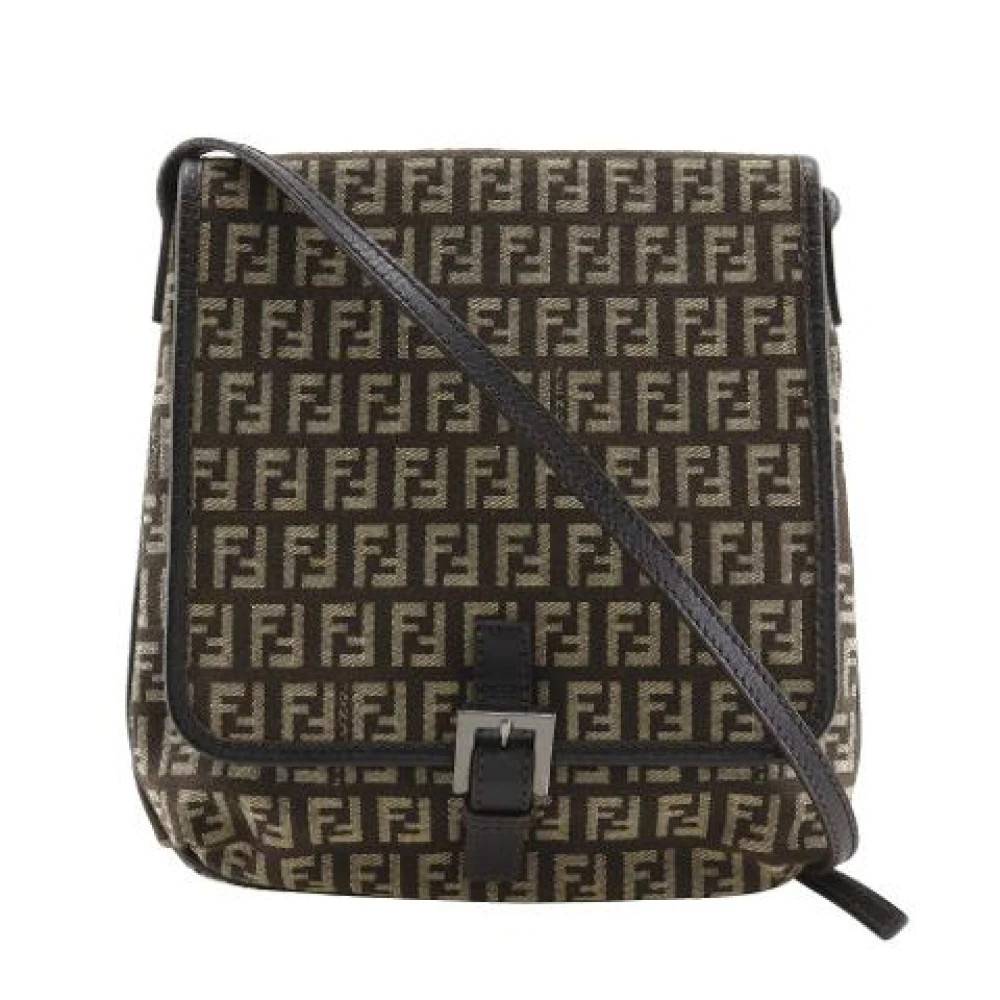 Fendi Vintage Pre-owned Nylon Cross Body Taske - Vintage - Dame - Brun - ONE SIZE - Nylon