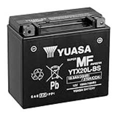 Yuasa SLA YTX20L-BS AGM motorcykelbatteri - underhållsfri - 12 V 18 Ah - storlek: 175 x 87 x 155 mm kompatibel med HARLEY-DAVIDSON Fat Boy Special 1584 2011-