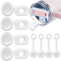 12PCS Stanley Cup Zubehör, Silikon Strohhalm Abdeckung für Stanley Cup 2.0, Stanley Zubehör für Stanley Thermobecher 40/30 oz, Staubabweisende Auslaufsicherer Straw Cover für Stanley Tumbler