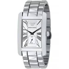 Emporio Armani AR0145 Classic White Dial Men's Watch silver