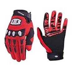 Seibertron Youth Dirtpaw BMX MX ATV MTB Racing Mountain Bike Bicycle Cycling Off-road/Dirt bike Gloves Road Racing Motorcycle Motocross Sports Gloves Touch Recognition Full Finger Glove Red M