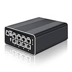 KingnovyPC 8 Port Firewall Micro Appliance Mini PC, i3-N305 PC-router, 8 GB RAM 128 GB SSD Minidator, 8xi226-V 2.5GbE, HDMI+DP+Type-C Triple Display Desktop Computer