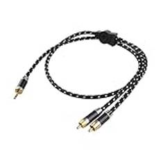 DREEK Kabel HiFi Stereo 3,5 mm Ljudkabel Jack Y Splitter for Förstärkare Ljudhemmabiokabel(3 Meters)