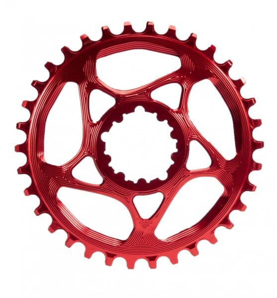 Absolute Black Klinge 30T Direkte montering SRAM GXP/BB30/DUB Rød
