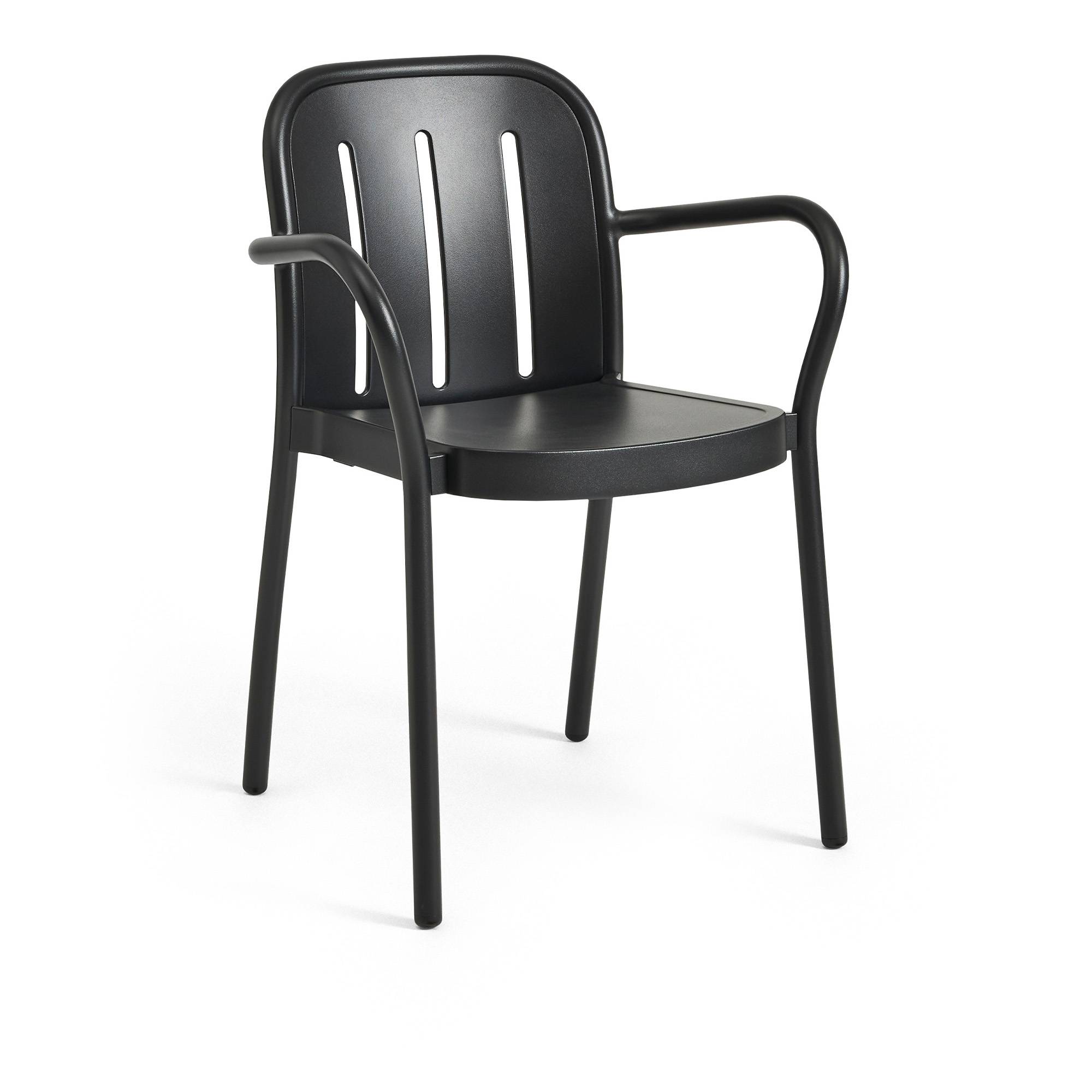 HAY - Deville Armchair Anthracite - Matstolar utomhus - Julien Renault - Metall