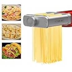 Pastamaskin set för KVC/KVL Kenwood matberedare pastamaskin, 3-i-1 pastafäste av rostfritt stål, inklusive pastabladsrulle spagettiskärare och fettucciniskärare pastamaskin för Kenwood