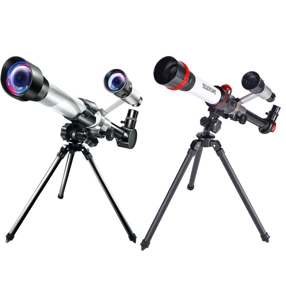 20x 30x 40x Astronomiskt teleskop Bärbart rese-teleskop Monokulär HD Månen Rymden Planetobservation För Barn Gåvor silver