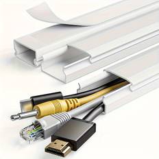 TEMU 3pcs Cable Concealer, 35.4", Cable Channel, Cable Cover Wall, Suitable For 3-, Home, Office, 3x L11.81", W1.18", H0.6", White