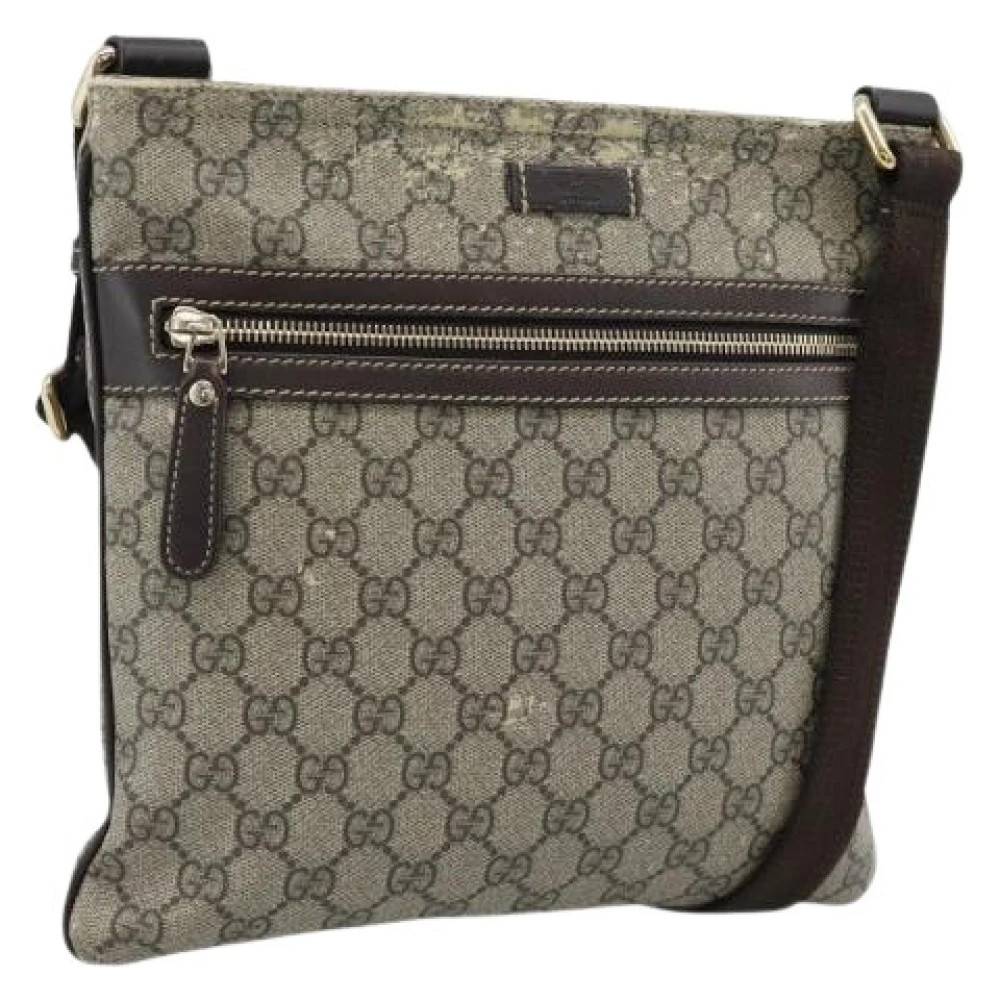 Gucci Vintage - Pre-owned GG Canvas Axelremsväska Vintage - Dam - ONE Size - Läder