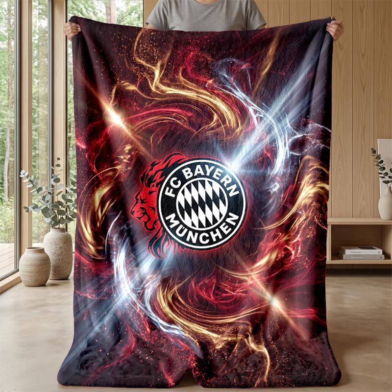 Bayern München Mjuk Flanell Fleecefilt Lätt Mysig Varm Pläd för Soffa Säng Heminredning