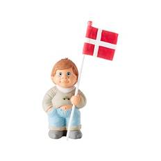 Klarborg Fødselsdagsdreng - Stor - H 17 cm - Polyresin/Keramik - Lyseblå/Grå