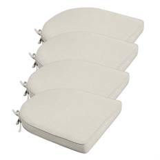 Siddehyndepakke til havestol 4 stk. - Beige havehynder med 6 cm skum - Måler 48x49 cm - UV-resistent udendørs hynder - Nordstrand Home sædehynder