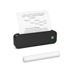 Boddceto Bärbar Mini A4-Skrivare Utan Bläck Utskrift A4 Termisk Skrivare för Telefon PC Tattoo Transfer Printer Svart