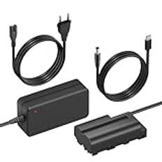 Mspalocell NP-F550/F770/F970 Dummy Battery Kit, AC Power Supply Adapter med batterikontakt för Sony CCD-SC55 TR516 TR716 TR818 TR910 TR917