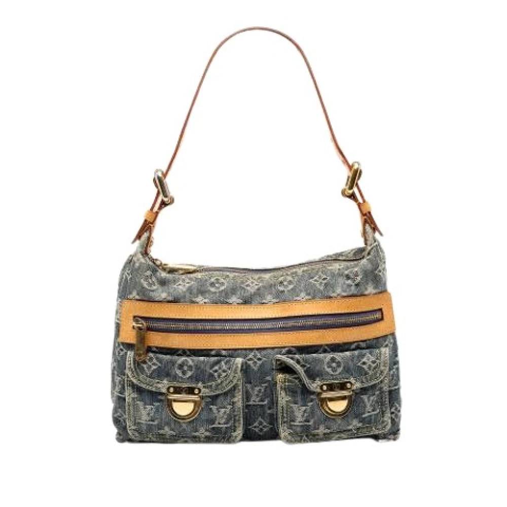 Louis Vuitton Vintage Pre-owned Baggy Skuldertaske - Vintage - Dame - Blå - ONE SIZE - Uld