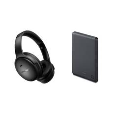 Bose QuietComfort Trådløse høretelefoner, Over-Ear (sort) + powerbank