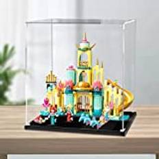 AZIZAT Klar akryl displayfodral dammtät låda. Displaybox för Lego Ariel undervattensslott 43207 byggmodell. (endast förvaringsbox) (2 mm)