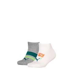 Puma Kids' Sneaker Socks 2 pack, Green, Size 35-38, Clothing - Green Combo - 35-38