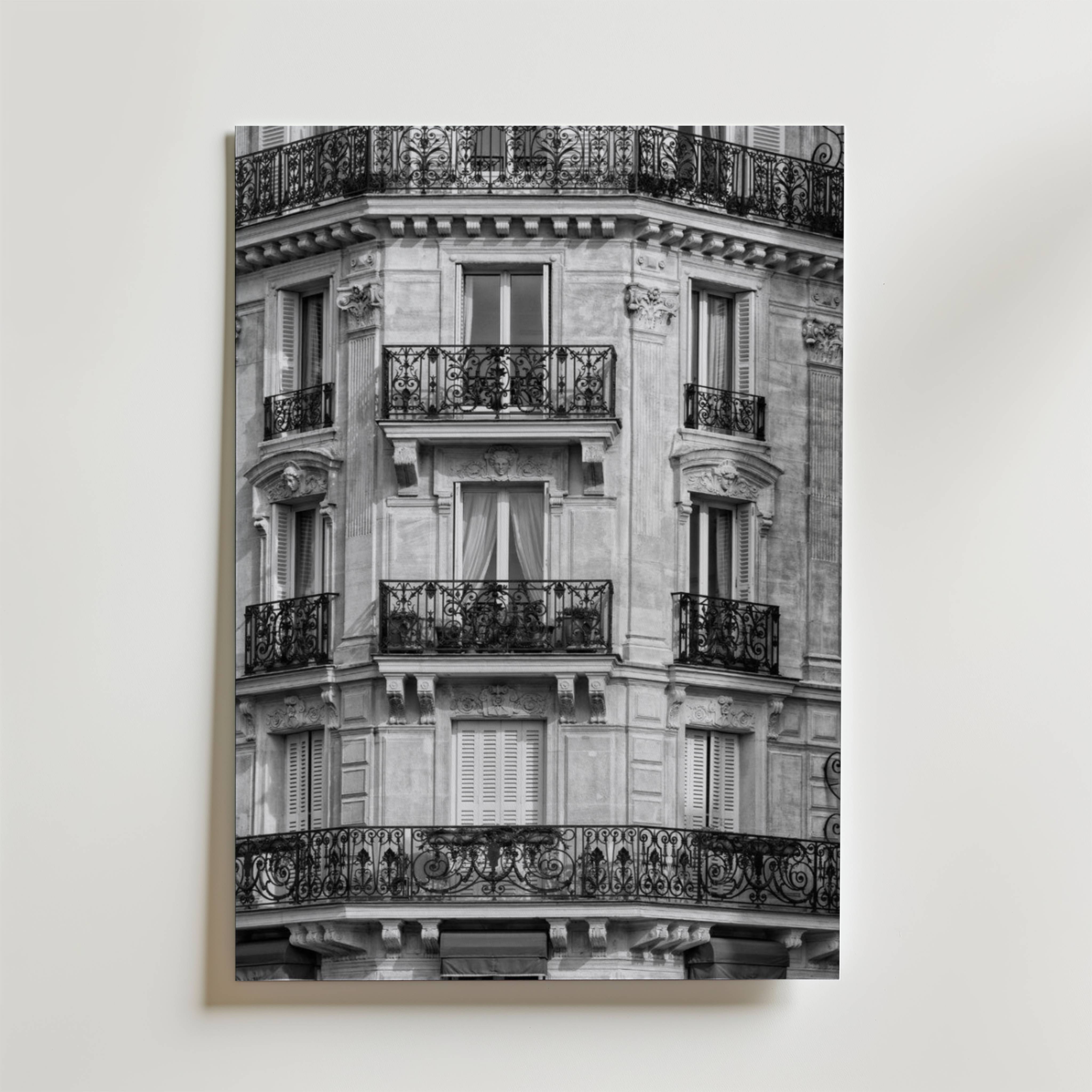 Paris Balcony Poster - Premium Canvas 30x40 cm