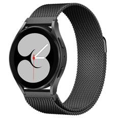 Milansk Loop til Samsung Galaxy Watch 4/5/pro/4 classic/Active 2/Gear S3-rem 20mm 22mm armbånd til huawei gt 3-2-2e-pro band 01 sort 20mm Watchband