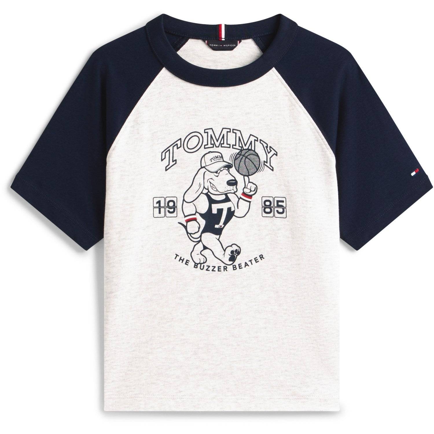 Tommy Hilfiger Light Grey Heather Lb Sports Graphic T-Shirt.