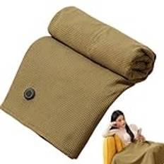 mivceklw Electric Heated Blanket, Outdoor Heater Blanket, Usb Powered Heated Blankets, Vinterplyschfilt med 3 värmelägen för utomhusbruk, soffa, stol och säng användning (1 st)