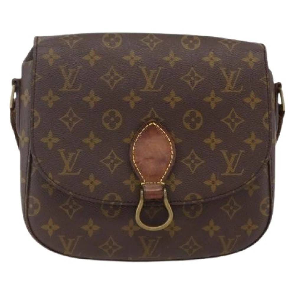 Louis Vuitton Vintage Pre-owned Saint Cloud Håndtaske - Vintage - Dame - Brun - ONE SIZE - Uld
