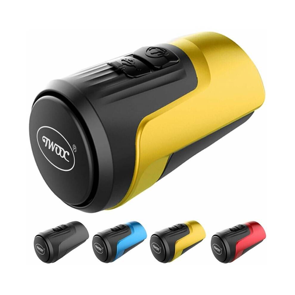 (Gul) Elektrisk cykelklokke, 125dB tyverisikring, høj alarm, elektronisk cykelhorn, 4 lydtilstande, USB genopladeligt batteri, vandtæt cykel