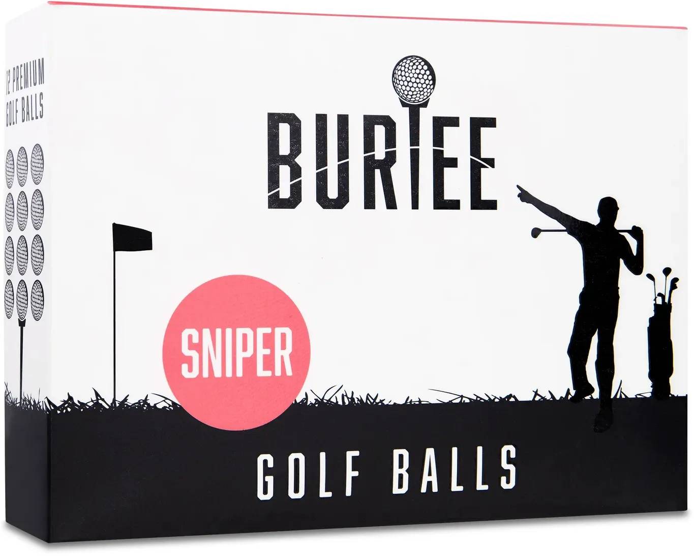 Burtee Sniper Premium Golfbälle, weiß