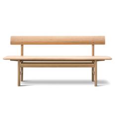 Fredericia Furniture Mogensen 3171 Bænk Eg Sæbe LÆDER VEGETA 90, NATURAL