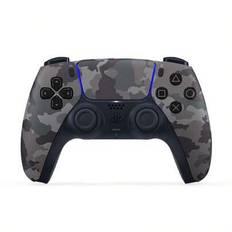1st Sony PS5 DualSense trådlös handkontroll, PlayStation 5 Gamepad med adaptiva triggers, Haptic Feedback, officiell version - Dark Grey Camo - mörkgrå kamouflage (En-Storlek)