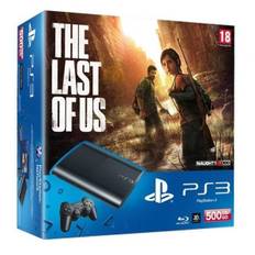 PS3 Ztartpaket Konsol i Originalbox Super Slim 500GB The Last of Us