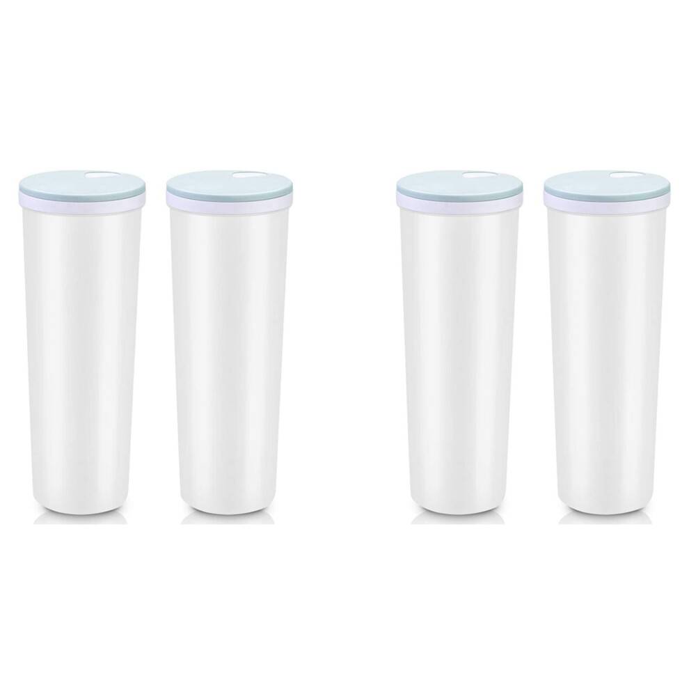 4 Pcs 2L Tall Clear Spaghetti Pasta Storage Container with Adjustable Lid,Multi-Purpose Plastic Kitchen Food Storage Jar