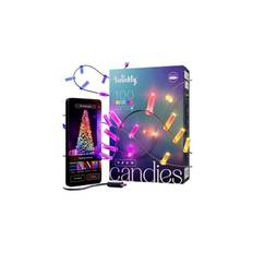 Twinkly Candies - string lights - LED x 100 - 7 W - RGB light - candle - transparent