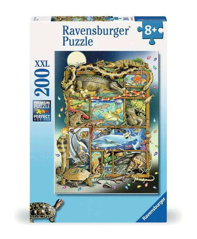 Pussel 200 bitar, fish and reptile menagerie