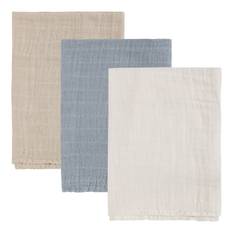 Pippi Muslinfiltar - Nr - 3-pack - 65x65 cm - Ashley Blue - Pippi Baby - One Size - Muslinfilt