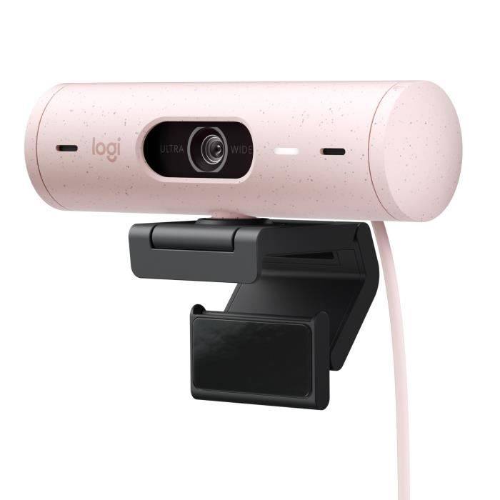 Webcam - Full HD 1080p - Logitech - Brio 500 - Integrated Microphone - Pink