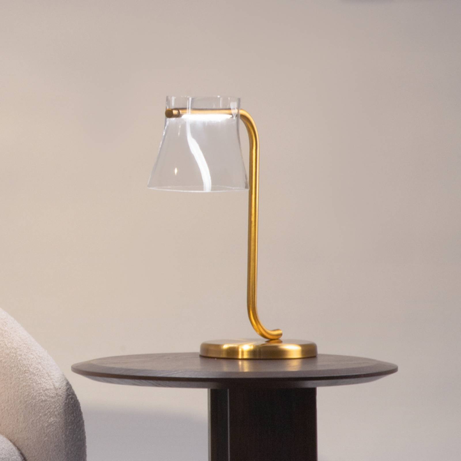 Maytoni LED bordslampa Cabaret, Mässing / guld, Vardagsrum / matsal, Metall, LED-bordslampa