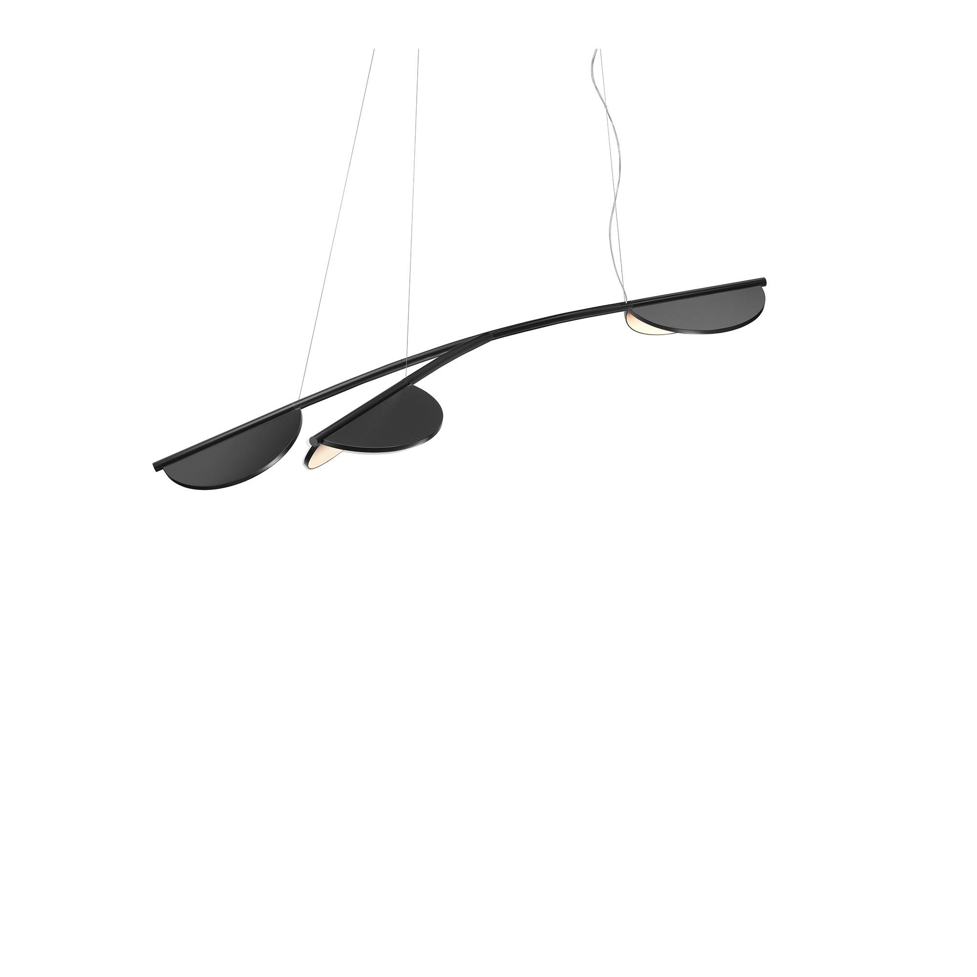 Flos - Almendra Organic, S3 Y Short, Anthracite - Pendellampor - Patricia Urquiola - Svart
