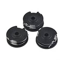 Entgoinggo 3-pack trimmer linje-spole, strängtrimmer reservdelar för Bosch för ART 24 27 30 30-36 LI, trädgårdsverktyg tillbehör (18 m 1,6 mm)
