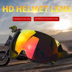 Hjälmvisirbyte för SHOEI JO EX-ZERO CJ3 Hjälm Motorcykel Vindskydd Hjälmlins röd