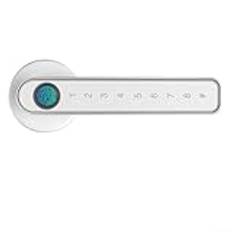 Besttoolifes Smart dörr 4-i-1 lås dörrhandtag elektronisk knappsats lösenord smart lås biometriskt fingeravtrycksnyckel digital WiFi elektronisk touch ytterdörr hem kontor lägenhet (silver)