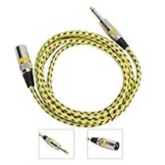 XLR Cable,/9.8ft XLR Male To Male 1/4(6.35Mm) TRS Jack Microphone Cable,Balanced Signal Interlocking Cable,for Phone Computer Etc.) (JD6011)