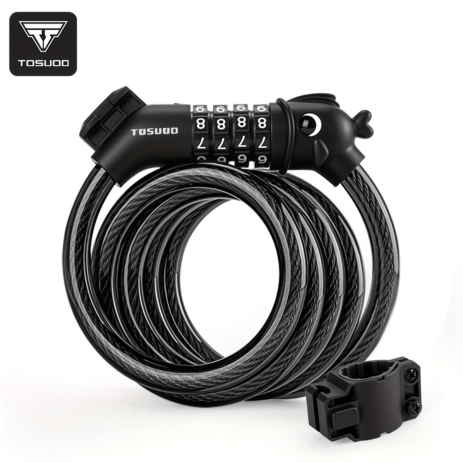1pc Tosuod Heavy-duty 5-digit Combination Bike Lock With , Combination & Shackle - -theft Lock For, Motorcycles, Trailers, Rvs