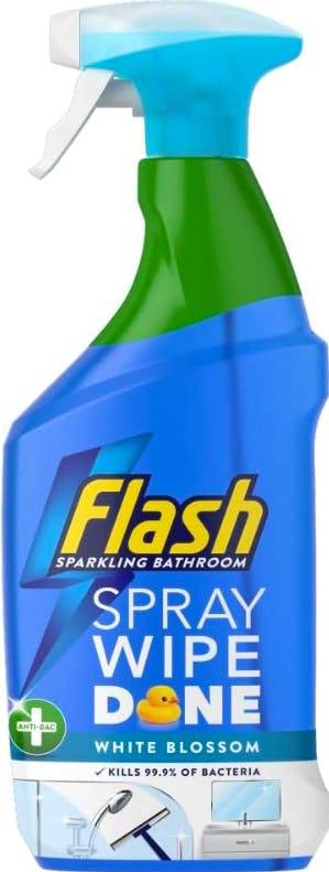 Flash Spray Wipe Done White Blossom Bathroom Anti Bacterial 800 ml