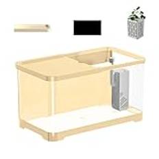 Set för akvarieuppsättning | Komplett akvarium | akvariepaket set, dekorativt saltvatten akvarium kit akvarium akvarium akvarium kreativt fiskakvarium med korg, mångsidiga fisktankar för manet, Guppy