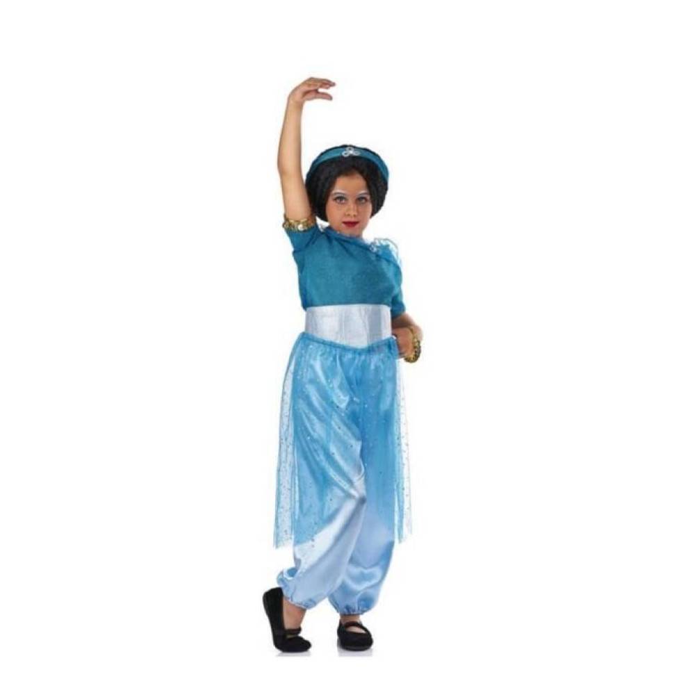 Kostume - Blå Ørkenprinsesse - Blå - Alder 3 til 12 - Indendørs