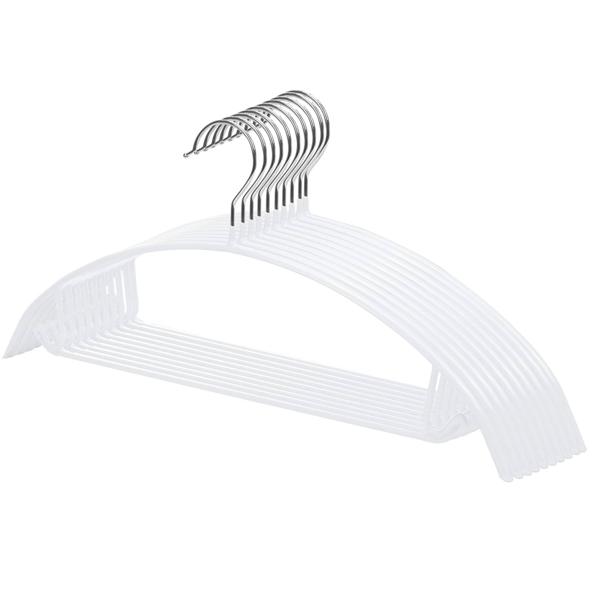 AYO Prevents Clothes from Losing Suit Leaves No Multifunctional Laundry Protects Clothes from Popular White Non-Slip Hangers, 10-Pack, Shape, Hangers,